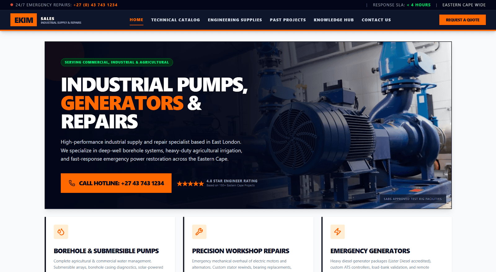 Ekim Sales Industrial Pipes and Generator Installations Showcase