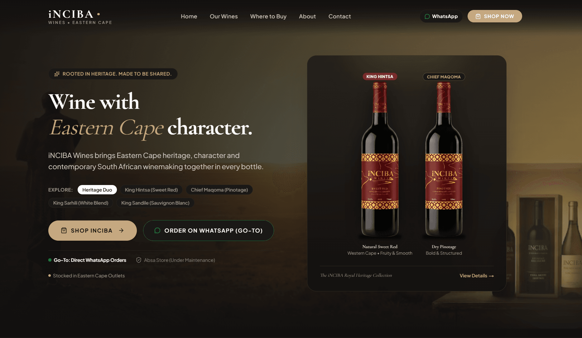 iNCIBA Wines Royal Heritage Collection Digital Showcase