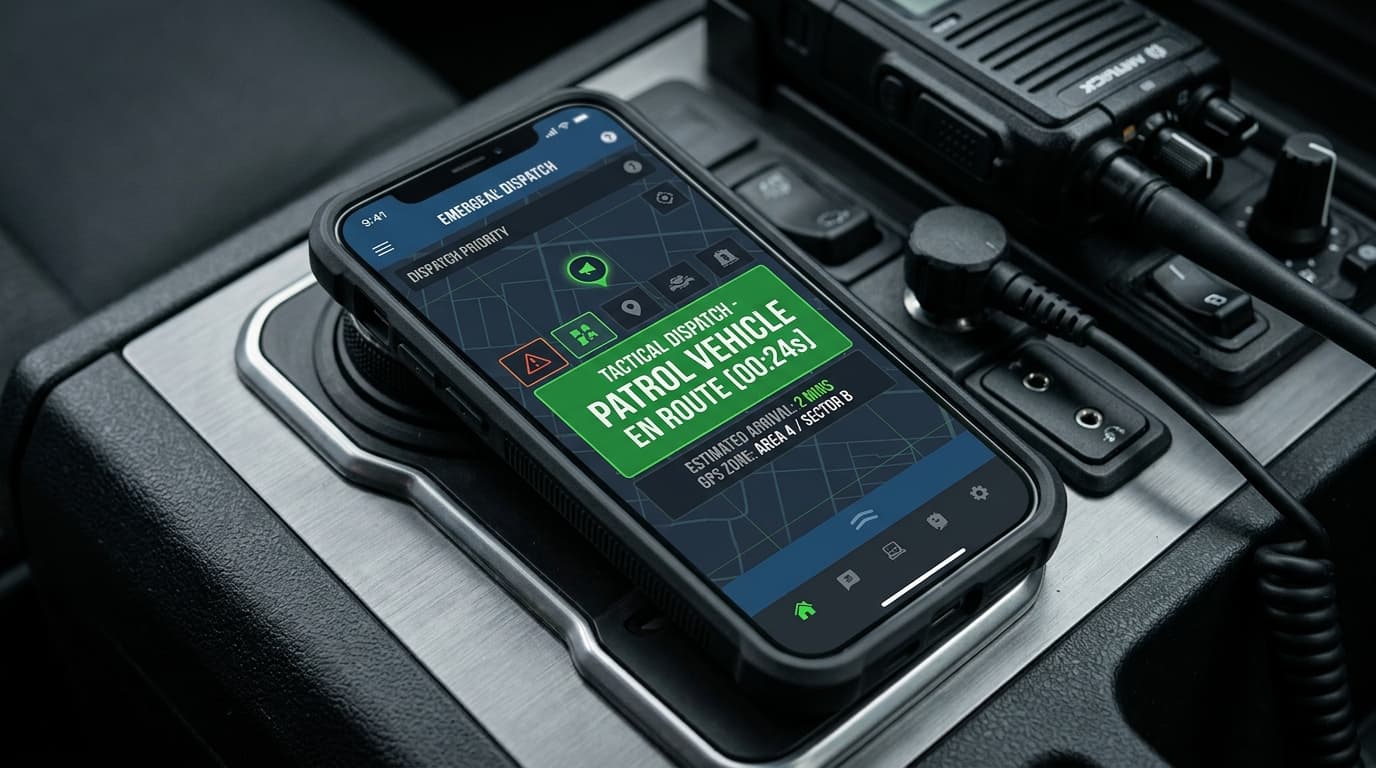 Tactical Mobile Dispatch on Patrol Vehicle Console