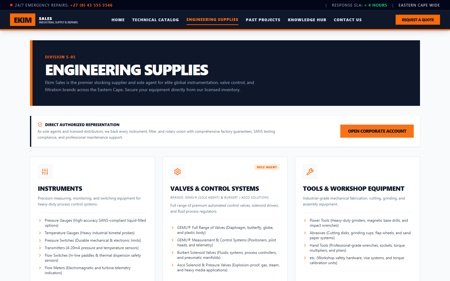 Specialized Engineering Supplies & Spares screenshot